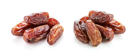 Dates isolated on white backgroundの写真素材
