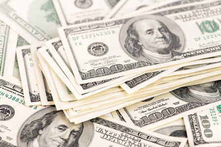 Background of 100 dollar bills