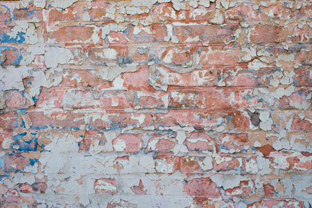 Grunge wall of the old house. Textured background. Copy space for textの写真素材