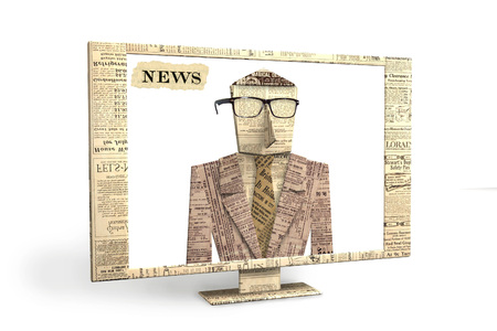 3d graphics, illustration for an article about the mediaの写真素材