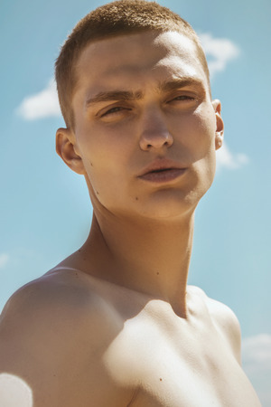 Wind and the skyの写真素材