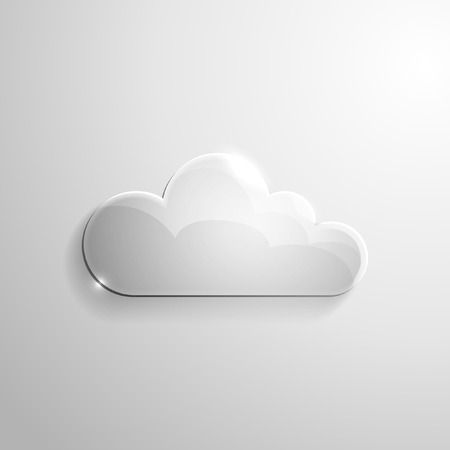 Glass cloud vector iconのイラスト素材