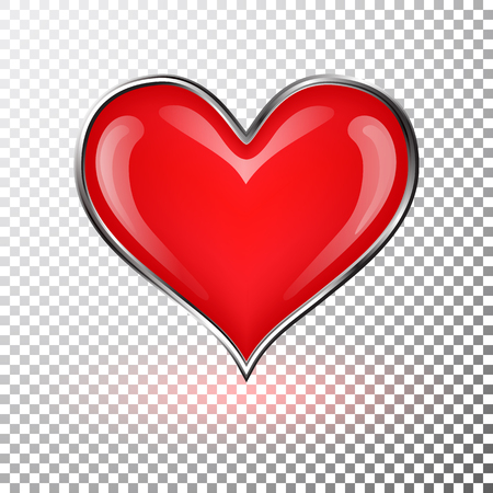 Valentine's Heart on transparent background. Vector illustration.のイラスト素材