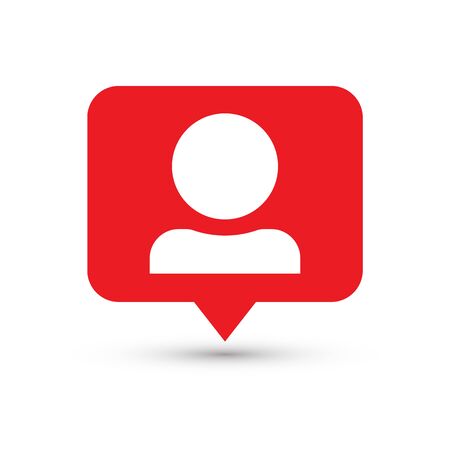  Follower notification. Social media icon user. User button, symbol, sign.のイラスト素材