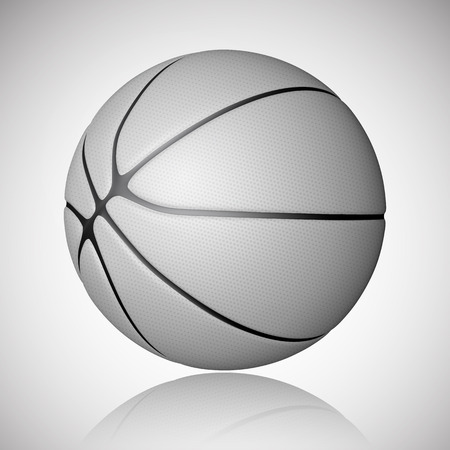 Basketball ball isolated on a white background. Realistic Vector Illustration.のイラスト素材