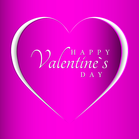 Love Heart from paper cut style, Valentines day card vector illustration on transparent background.  Greeting card, poster, banner collection.のイラスト素材