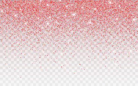 Pink glitter sparkle on a transparent background. Vibrant background with twinkle lights. Vector illustration.のイラスト素材