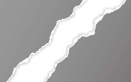 Horizontal torn paper edge. Ripped squared horizontal paper strips. Vector illustration.のイラスト素材