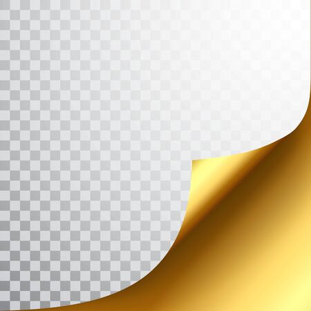 Paper page with curled corner and shadow. Template for your design. Set. Vector illustration.のイラスト素材