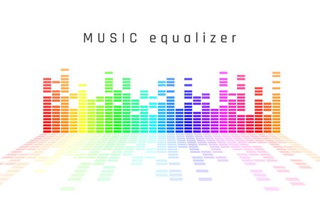 Music equalizer. Dynamic volume. Vector illustration.のイラスト素材
