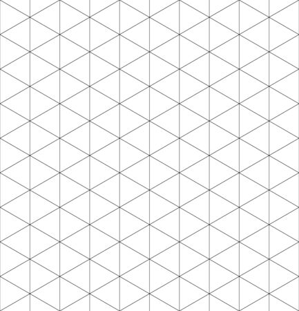 Isometric graph paper background. Seamless pattern. Vector illustration.のイラスト素材