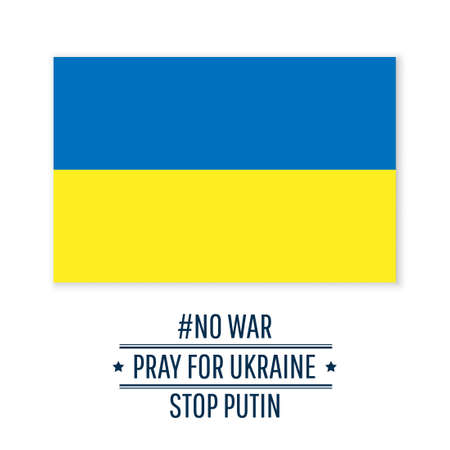 No war in Ukraine. Save Ukraine. Pray for Ukraine peace. vector illustration.のイラスト素材