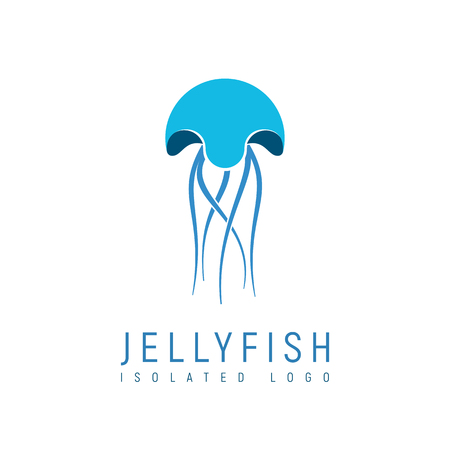 Isolated abstract jellyfish on white illustration.のイラスト素材