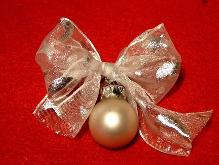 pearly christmas ballの写真素材