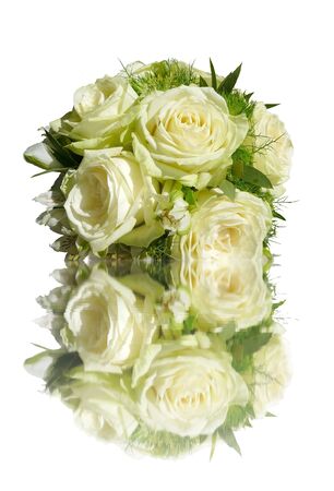 white bouquet with reflection effectの写真素材