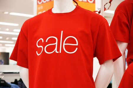 male mannequin in red の写真素材