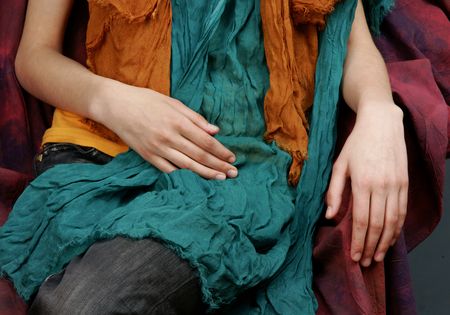 beautiful woman's hands with 