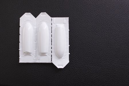 vaginal suppositories of yeast infection. Rectal candles from candidiasisの写真素材