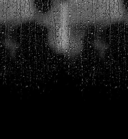 Water drops on the glass. Overlay effect of transparent drops on glass. Dripping raindrops. Fogging.