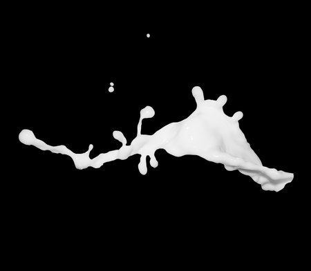 milk splashes. A splash of milkshake. isolated dairyの写真素材