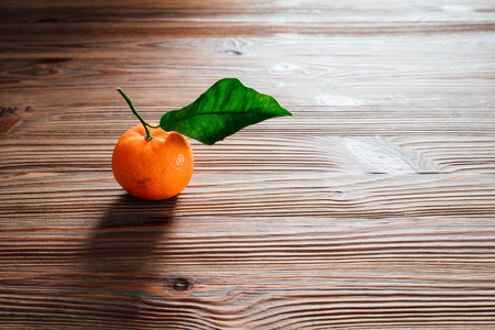 Tangerines with leafの写真素材