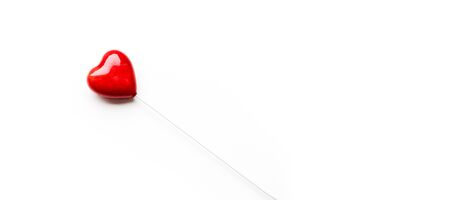 red heart on a white backgroundの写真素材
