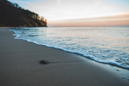 Beach cliff in Orlowoの写真素材