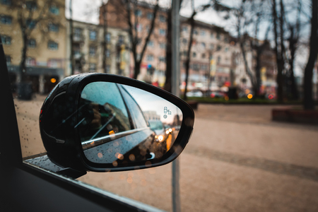 Car side mirrorの写真素材
