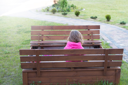 The child is playing in the sandboxの写真素材