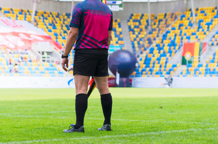 The match referee at the stadiumの写真素材