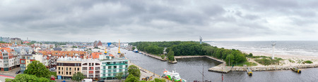 Panorama of the city of Kolobrzegの写真素材