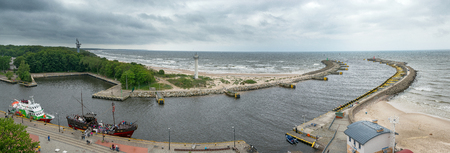 Panorama of the city of Kolobrzegの写真素材