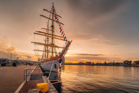 Yacht port in Gdyniaの写真素材