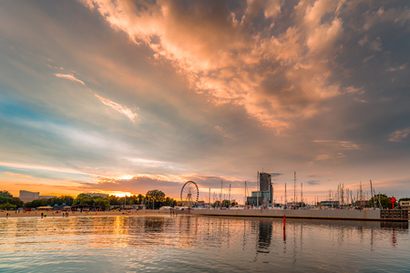 Yacht port in Gdyniaの写真素材