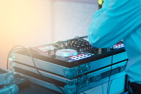 dj console with a view of the dance floor