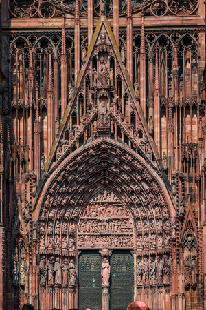 The Notre-Dame de Strasbourg cathedralの写真素材