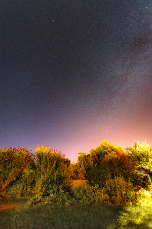 starry skyの写真素材