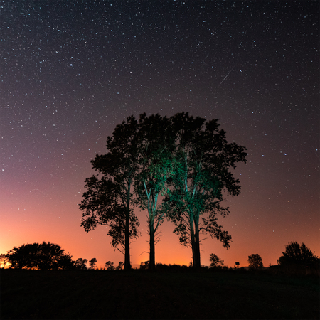 star sky with a milky wayの写真素材