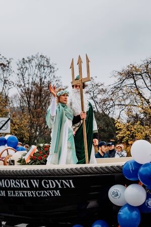 march of independence for 100 years in Poland / Gdyniaのeditorial素材