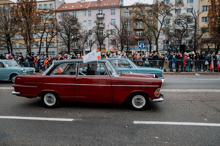 The parade of vintage carsのeditorial素材