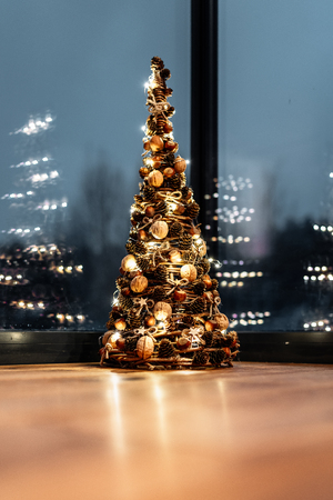 Artificial Christmas treeの写真素材