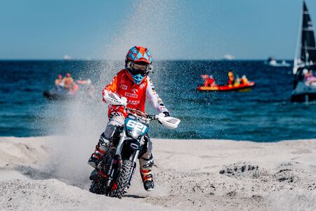 Gdynia, Pomeranian, Poland, August 24 - 25, 2019. Automotive event organized in Gdynia VERVA Street Racing with motorsport stars including Robert Kubica in the F1 carのeditorial素材