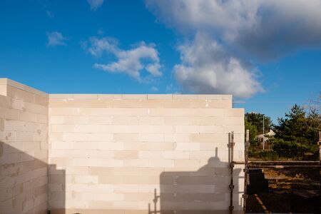 Single-family house construction site