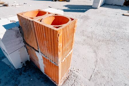 Construction site of a new single-family house