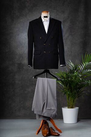 Men's suit on a mannequinの写真素材