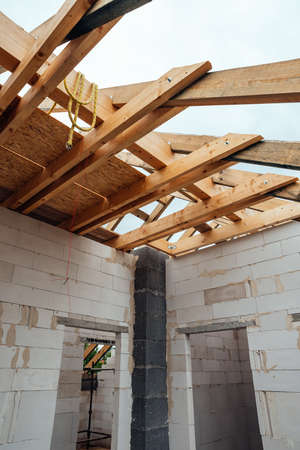 construction of the house roof structure
