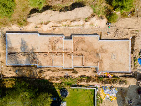 construction site aerial shotsの写真素材