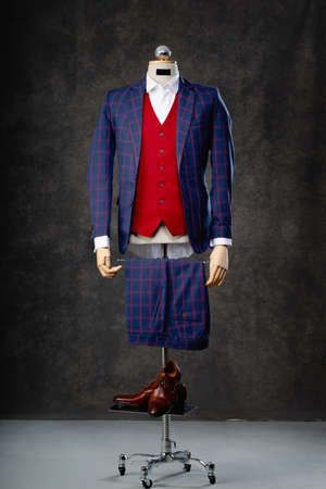 set of men's suit on a mannequinの写真素材