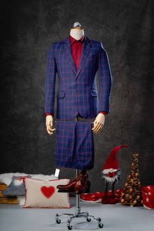 set of men's suit on a mannequinの写真素材