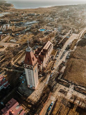 View of the fishing port in WÅadysÅawowoの写真素材